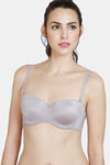 Zivame Marshmallow Padded Wired Low Demi Coverage Strapless - Grey — thumbnail 5